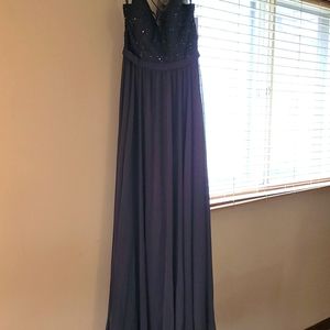 Dress, charcoal,smoky grey elegant dress